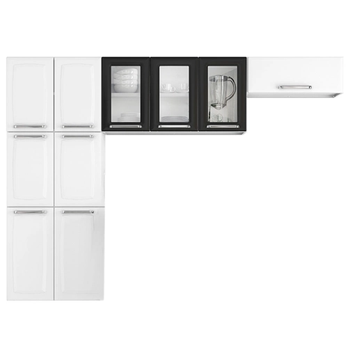 Armário de Cozinha Modulada Completa Itatiaia Luce 10 Portas