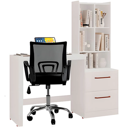 Kit Home Office Escrivaninha e Cadeira Santiago