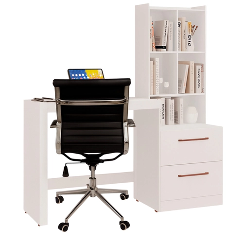 Kit Home Office: Escrivaninha Silvana e Cadeira Rivatti Office