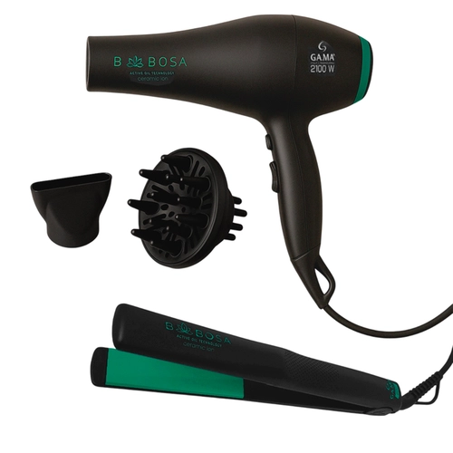 Kit Beleza: Secador com Difusor e Chapinha Gama Babosa