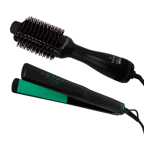 Kit Beleza: Escova Secadora e Chapinha Gama