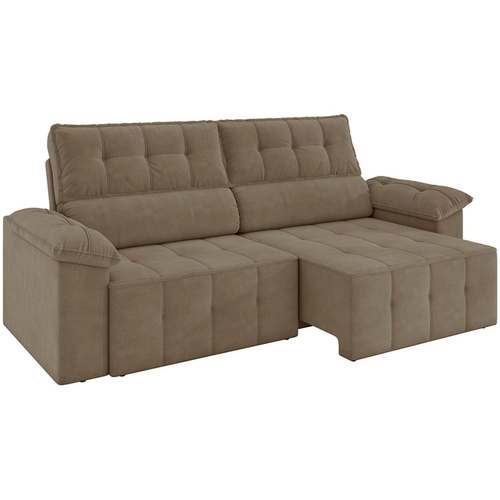 Sofá Best House Santorini 3 Lugares Reclinável e Retrátil