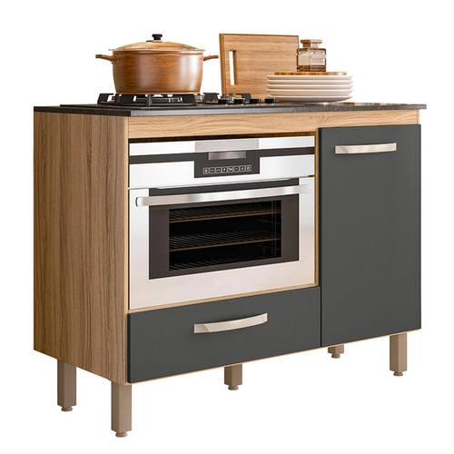 Balcão para Cooktop Nicioli Fit 1 porta 1 Gaveta