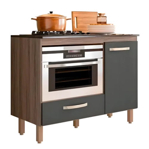 Balcão para Cooktop Nicioli Fit 1 porta 1 Gaveta