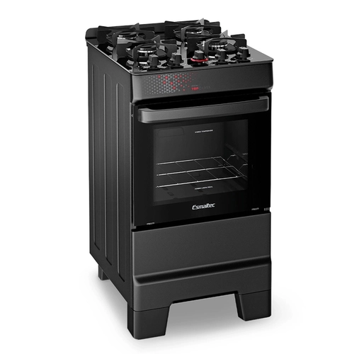 Fogão Esmaltec 4 Bocas Ideal Top Glass com Acendimento Automático