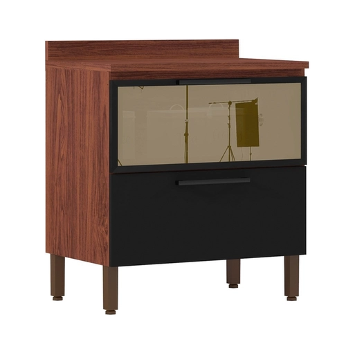 Balcão Kits Paraná Viv Concept 1 Porta Basculante de Vidro e 1 Gaveta