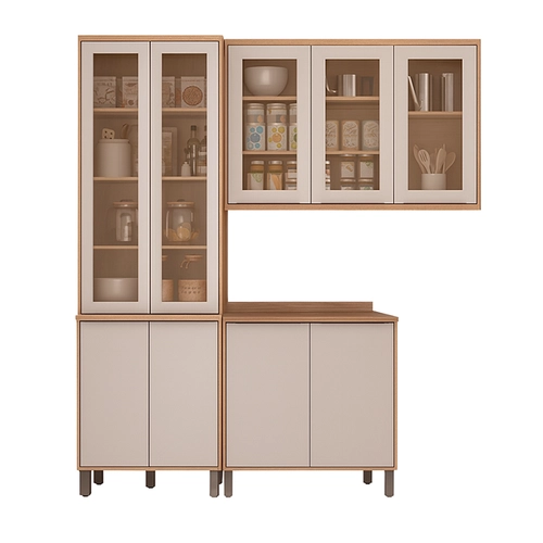 Armário de Cozinha Modulada Valdemóveis Itália 9 Portas