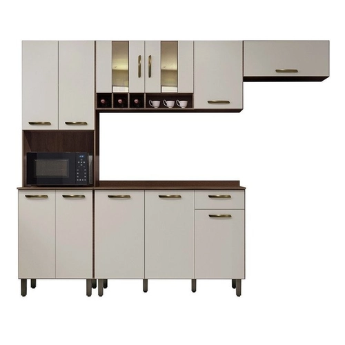 Cozinha de Cozinha Modulada Valdemóveis Zafira 11 Portas 1 Gaveta