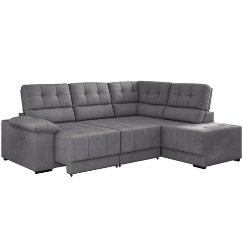 Sofá de Canto Modular Best House Firenze 5 Lugares Retrátil e Reclinável