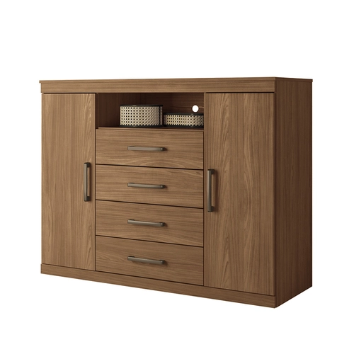 Cômoda Santos Andirá Havana Master 2 Portas e 4 Gavetas