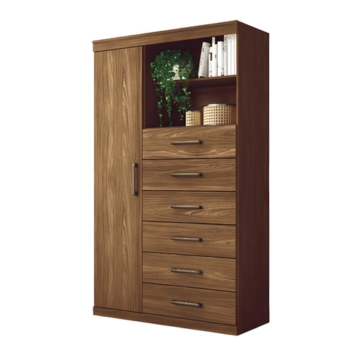 Cômoda Multiuso Santos Andirá Marabá 1 Porta e 6 Gavetas