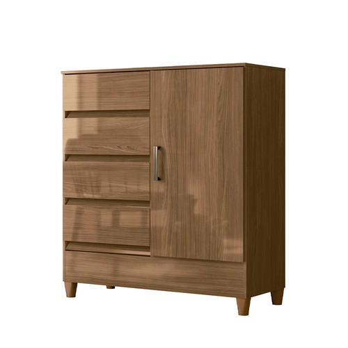 Cômoda Santos Andirá Fit 1 Porta e 4 Gavetas