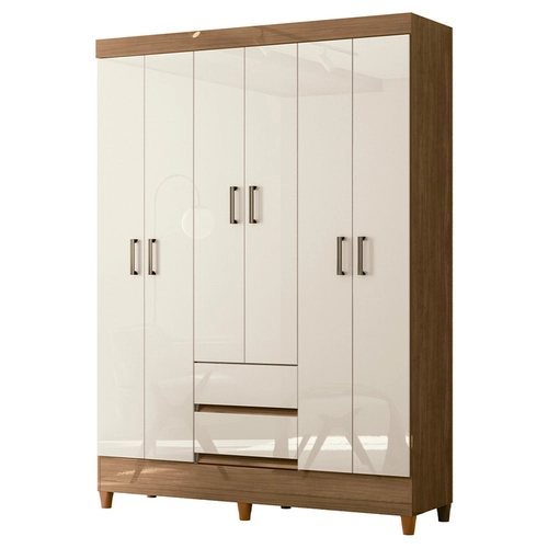 Guarda-Roupa Casal Santos Andirá Fit 6 Portas 2 Gavetas