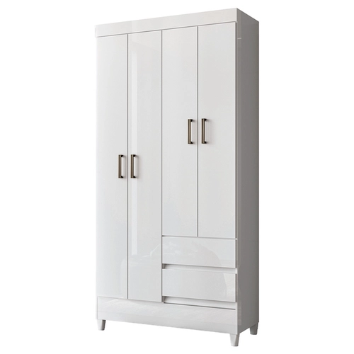 Guarda-Roupa Solteiro Santos Andirá Fit 4 Portas 2 Gavetas