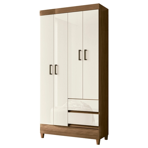 Guarda-Roupa Solteiro Santos Andirá Fit 4 Portas 2 Gavetas