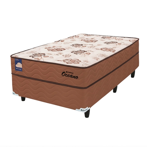 Cama Box Solteiro Bonno Oceano Molas Ensacadas 88x188x66
