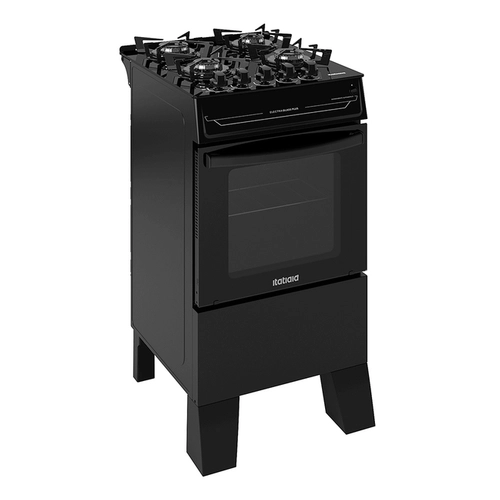 Fogão Itatiaia 4 Bocas Electra Glass Plus Acendimento Automático