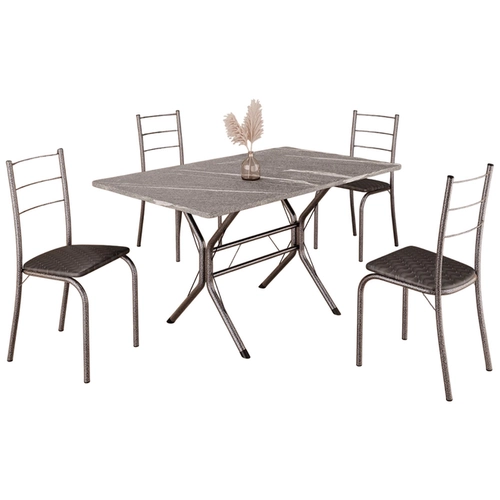 Conjunto de Mesa Móveis Teixeira Maricá com 4 Cadeiras 120cmx75cm