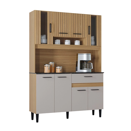 Armário de Cozinha Compacta Poquema Coral 8 Portas 1 Gaveta