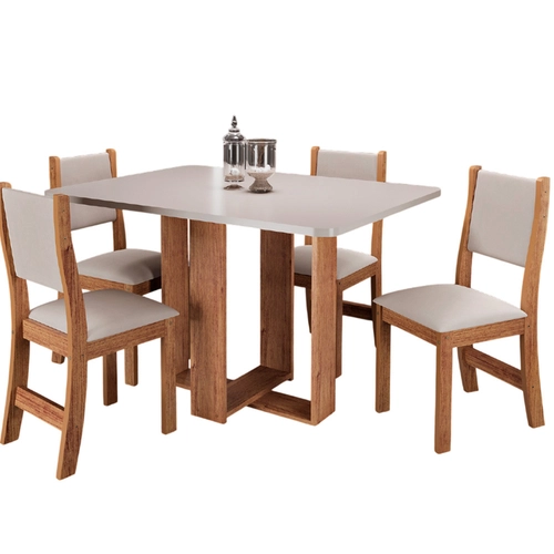 Conjunto de Mesa Viero Havana com 4 Cadeiras Sol