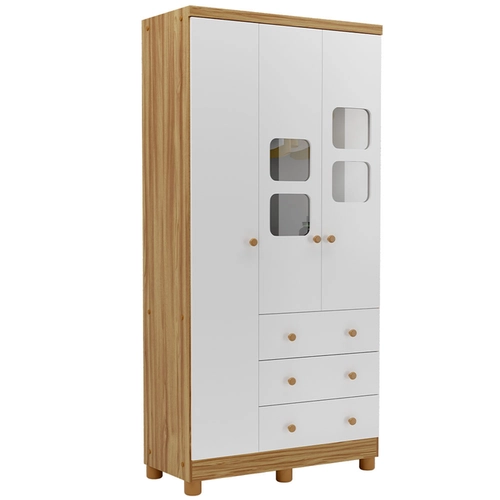 Guarda-Roupa Infantil Peroba Uli 3 Portas 3 Gavetas