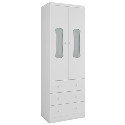 Guarda-Roupa Infantil Peroba Luna 2 Portas 3 Gavetas
