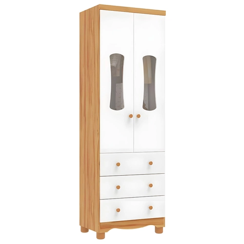 Guarda-Roupa Infantil Peroba Luna 2 Portas 3 Gavetas