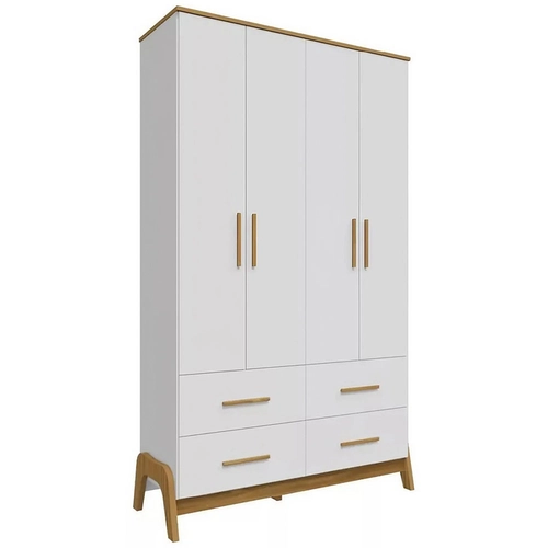 Guarda-Roupa Infantil Peroba Guti Retrô 4 Portas 4 Gavetas