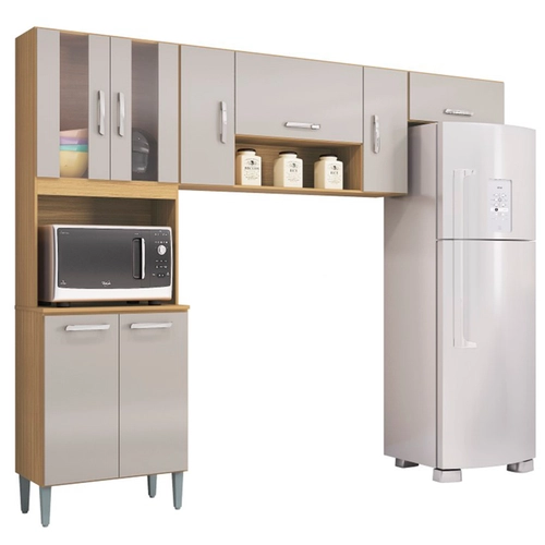 Armário de Cozinha Modulada Poquema Lavínia 8 Portas