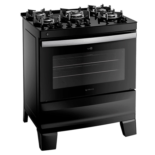 Fogão Atlas 5 Bocas Agile Up Glass c/ Acendimento Automático