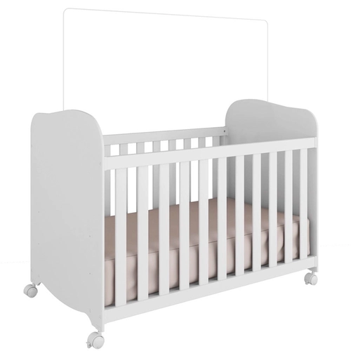 Berço Americano Peroba Móveis Uli com Rodízio