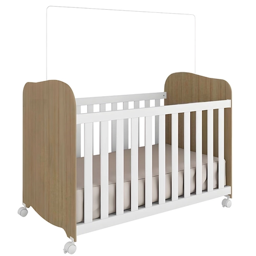 Berço Americano Peroba Móveis Uli com Rodízio