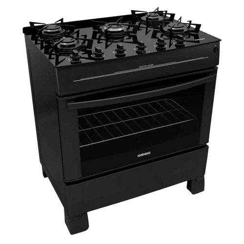 Fogão Itatiaia 5 Bocas Electra Glass New com Acendimento Automático