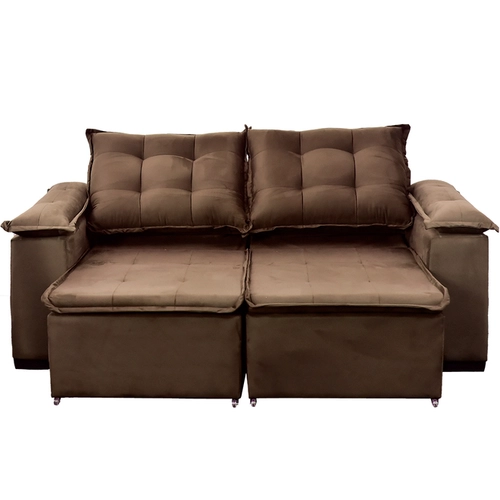 Sofá Abílio Estofados Moscou Light Jolie Retrátil e Reclinável