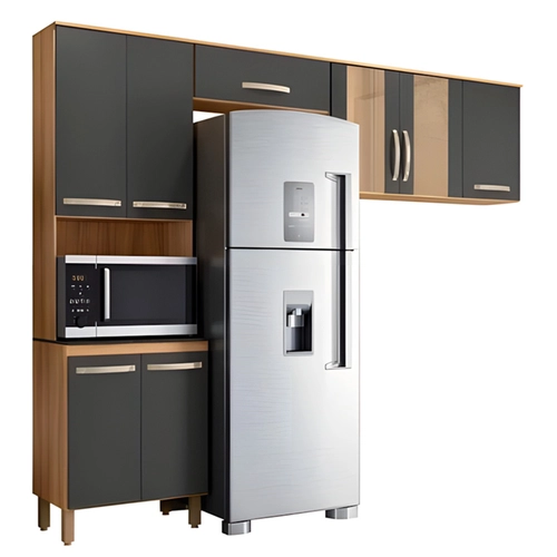 Armário de Cozinha Compacta Nicioli Fit 8 Portas