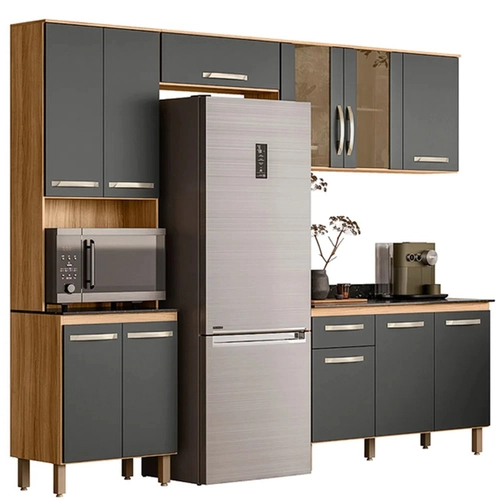 Armário de Cozinha Modulada Completa Nicioli Fit 11 Portas 1 Gaveta