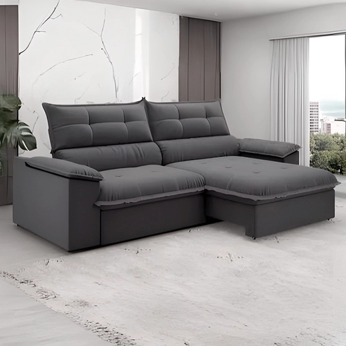 Sofá Best House Venetto 4 Lugares Retrátil e Reclinável