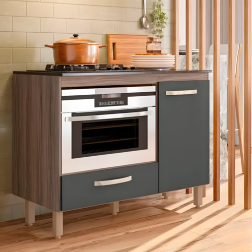 Balcão para Cooktop Nicioli Fit 1 porta 1 Gaveta