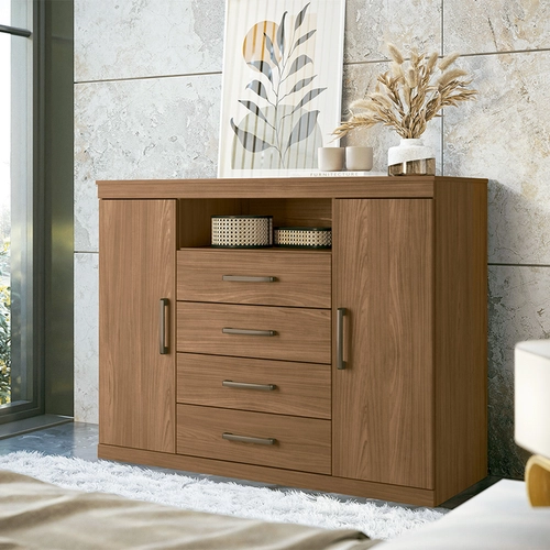 Cômoda Santos Andirá Havana Master 2 Portas e 4 Gavetas