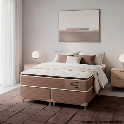 Cama Box Queen Bonno Florença Molas Ensacadas 158X198X71