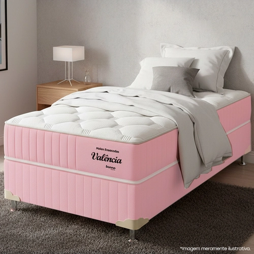 Cama Box Solteirão Bonno Valência Molas Ensacadas 108X198X71