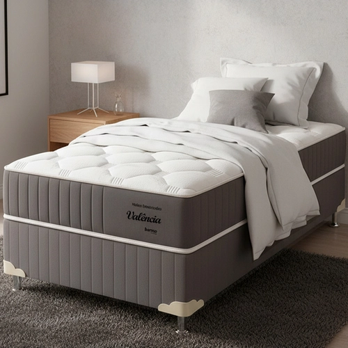 Cama Box Solteirão Bonno Valência Molas Ensacadas 108X198X71