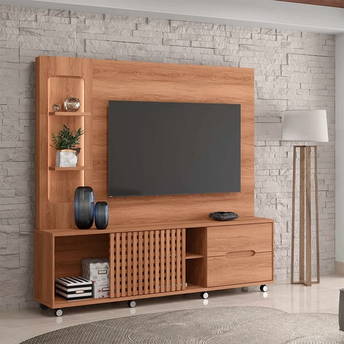 Estante Home Lukaliam Brise com LED Para TV 70 Polegadas