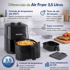 Fritadeira Elétrica Air Fryer Itatiaia 3,5L AFITA2035A