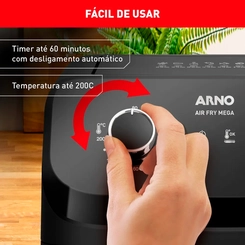 Fritadeira Elétrica Sem Óleo Air Fryer Arno 7,5L AFM7