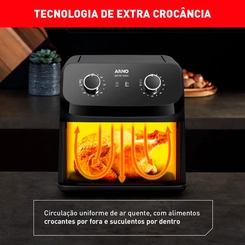 Fritadeira Elétrica Sem Óleo Air Fryer Arno 7,5L AFM7