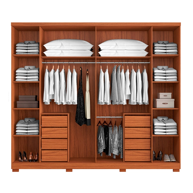 Guarda-Roupa Casal Aramóveis Canadá 6 Portas 8 Gavetas - Solar