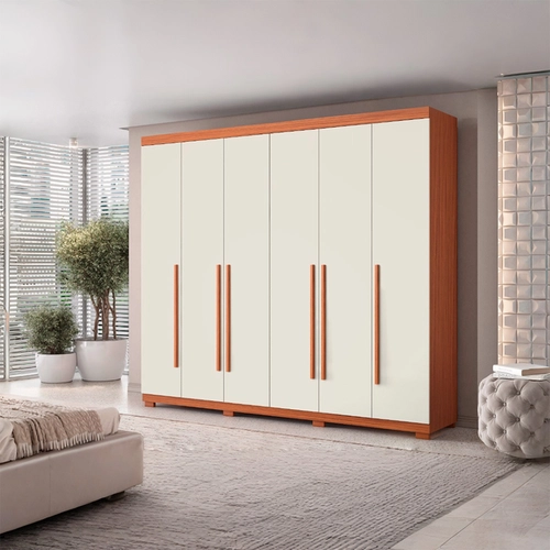 Guarda-Roupa Casal Aramóveis Canadá 6 Portas 8 Gavetas