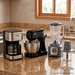 Kit Cozinha Arno 4 em 1: Batedeira, Cafeteira, Mini Processador e Liquidificador