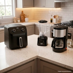 Kit Cozinha Arno 3 em 1: Air Fryer, Cafeteira e Liquidificador